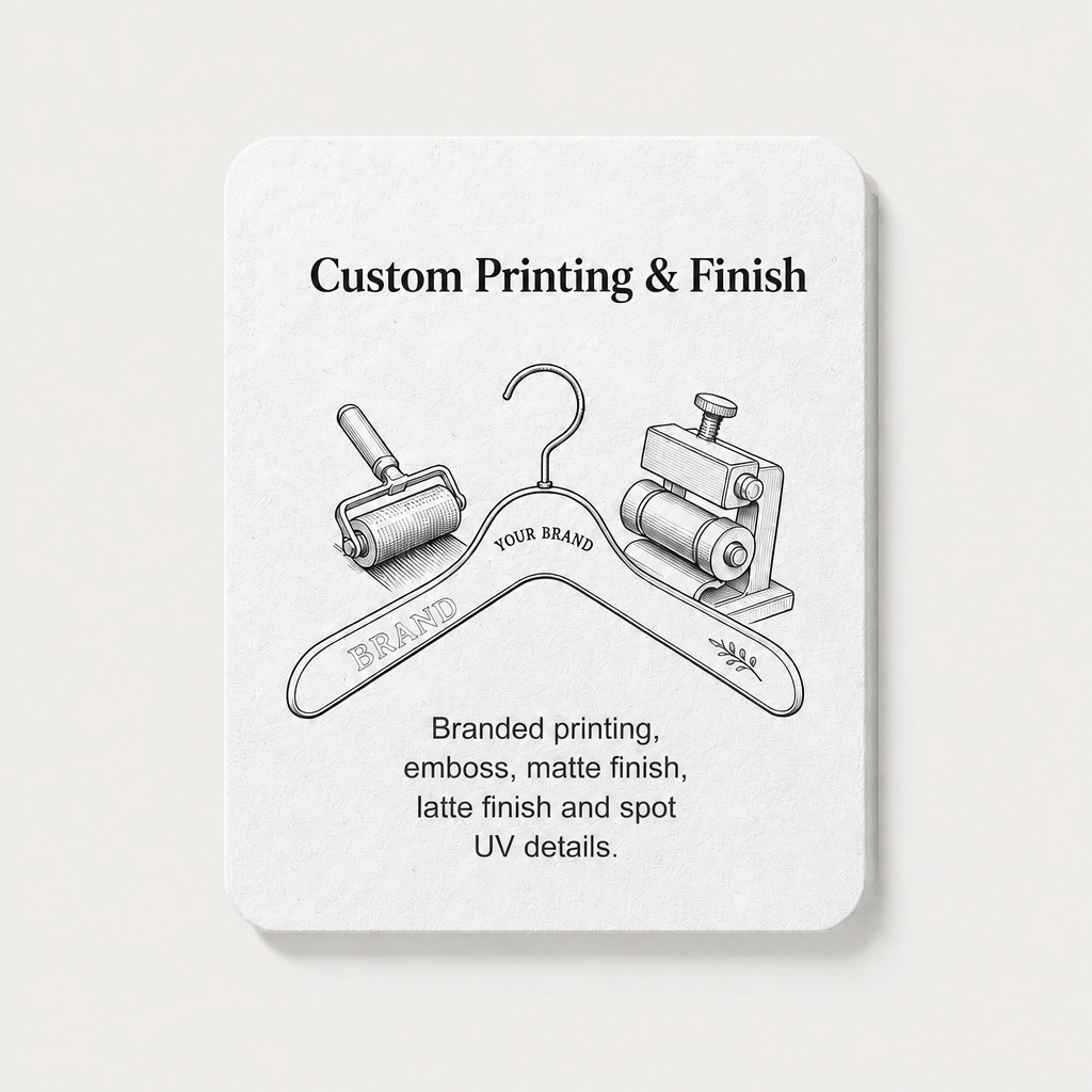 Custom paper hanger shape structure