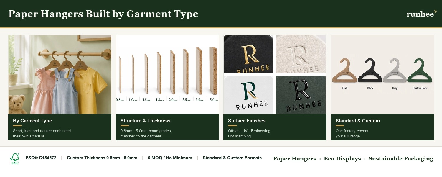 Garment type paper hangers