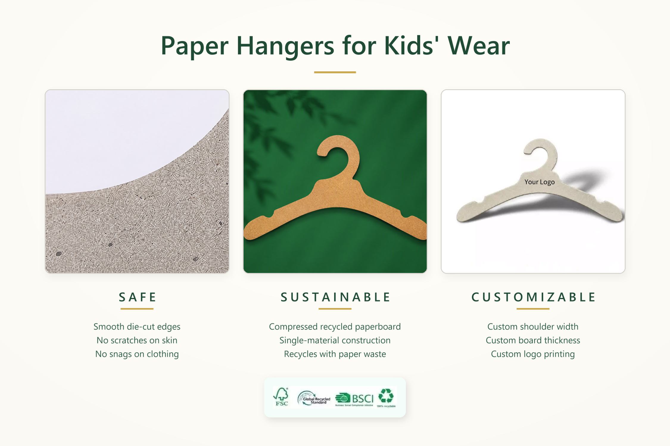 Paper Hangers for Kids' Wear: Safe, Sustainable & Customizable